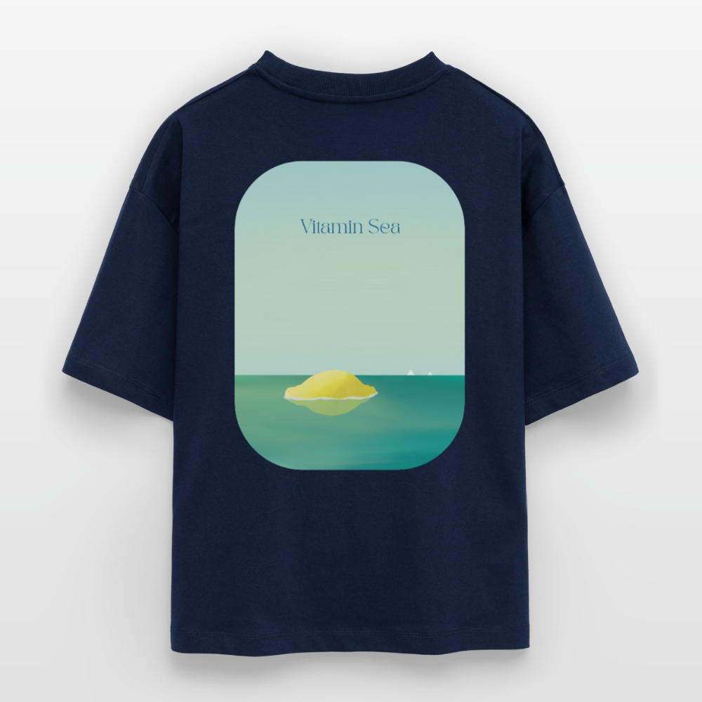 Lemon Vitamin Sea - Stanley/Stella Nova Women’s Boxy Organic T-Shirt - navy