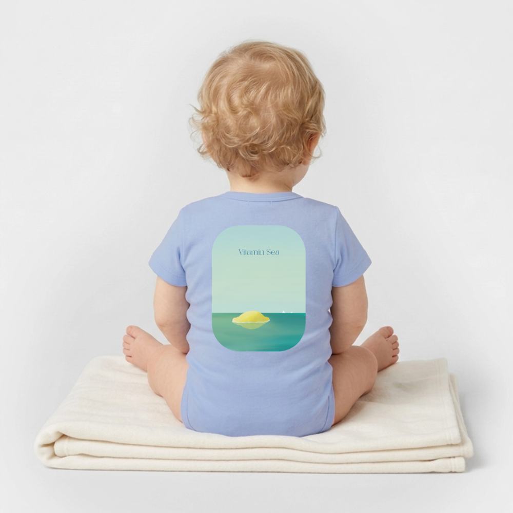 Organic Kurzarm-Babybody von Stanley/Stella - sky