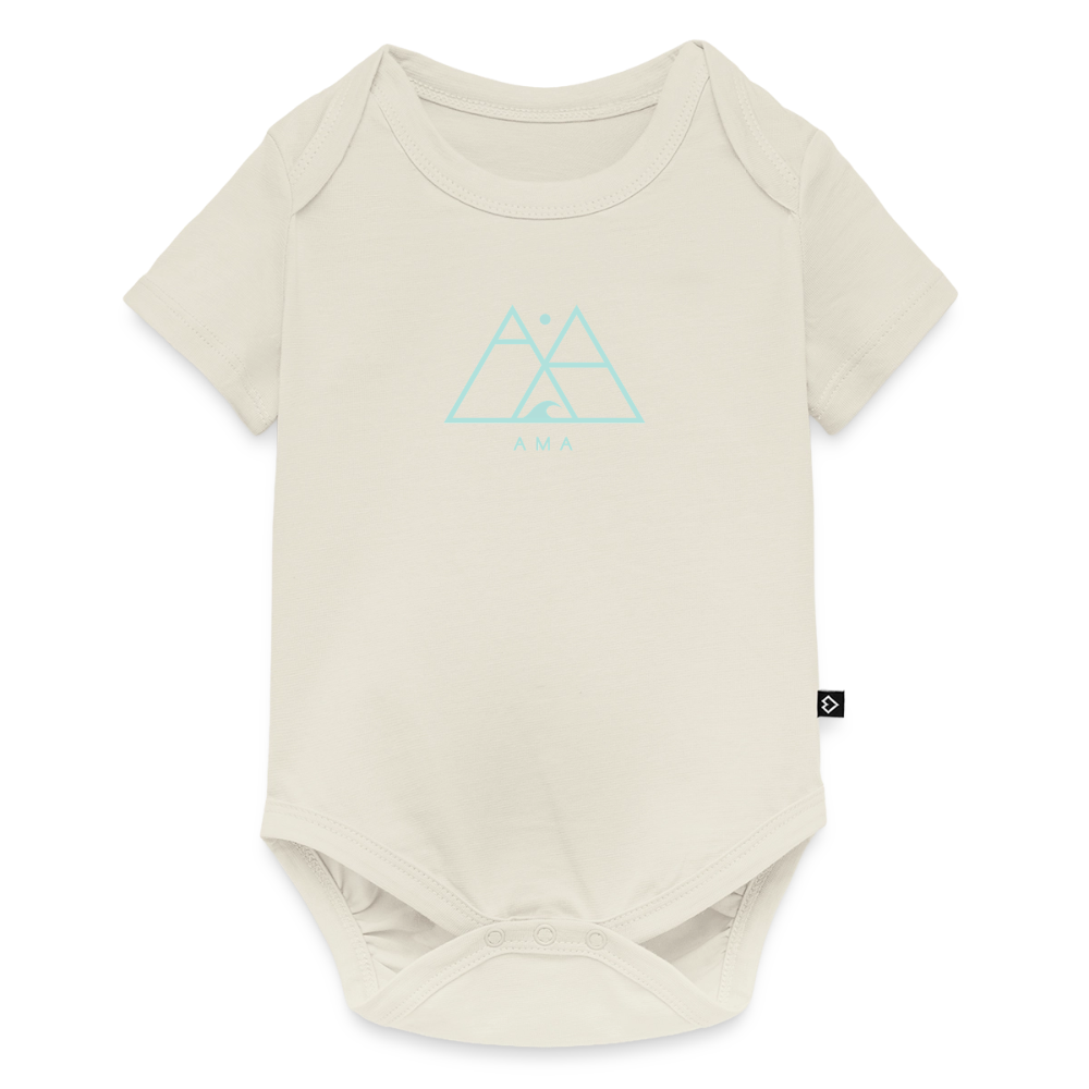 Origami Cancer Zodiac T-Shirt | Wholy Crab Backprint Tee | Astrology Gift for Bany | Maritime Aesthetic Clothing | Cute Cancer Sign Shirt Baby Bio-Kurzarm-Body - off white