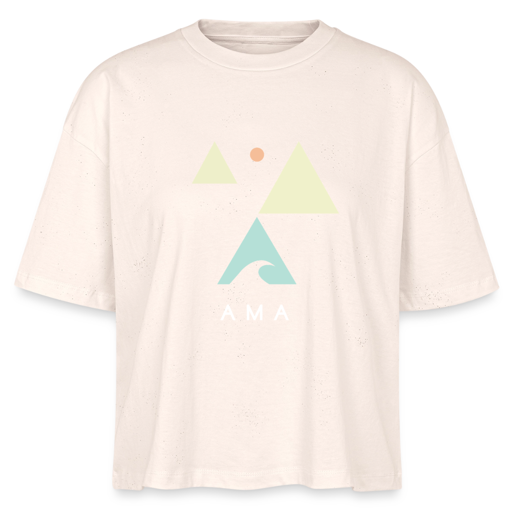 Origami Cancer Zodiac T-Shirt | Wholy Crab Backprint Tee | Astrology Gift for Her | Maritime Aesthetic Clothing | Cute Cancer Sign Shirt, Stanley/Stella Frauen Boxy Bio-T-Shirt Nova - soft Ecru