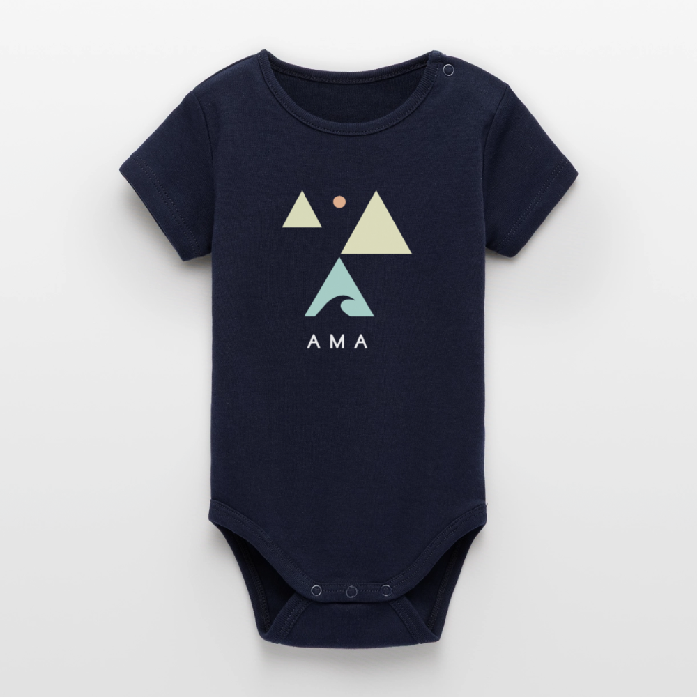 Organic Kurzarm-Babybody von Stanley/Stella - navy
