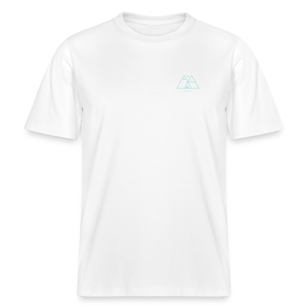 Vitamin Sea Esperance Australia Wave Print, RELAXED FIT Unisex Organic T-Shirt - white