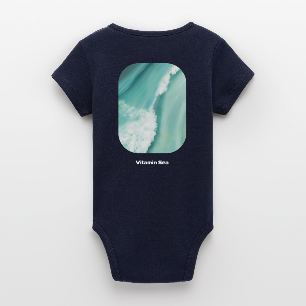 Organic Kurzarm-Babybody von Stanley/Stella - navy