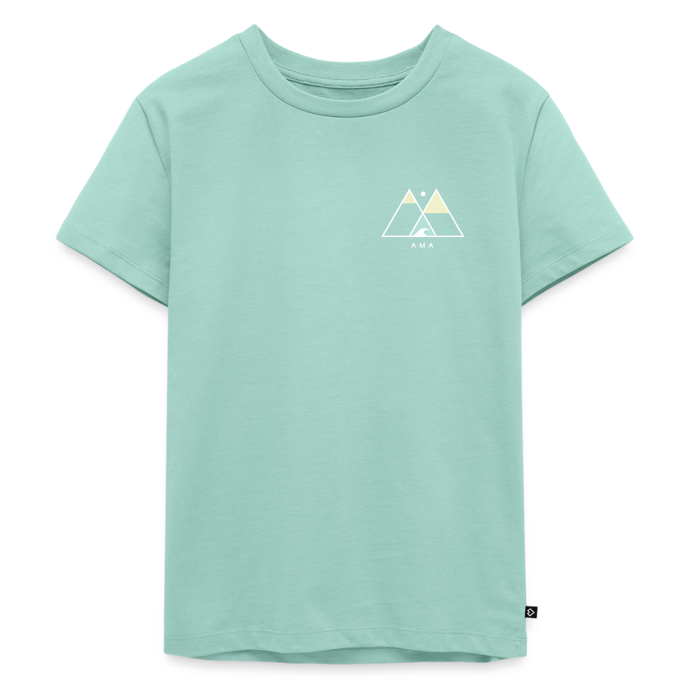 Esperance Australia Wave Print, Drone Ocean View, Turquoise Teal Surf Art, Coastal Apparel, Fine Art Beach Poster, Gift for Surfer - Kinder Premium T-Shirt - mint 