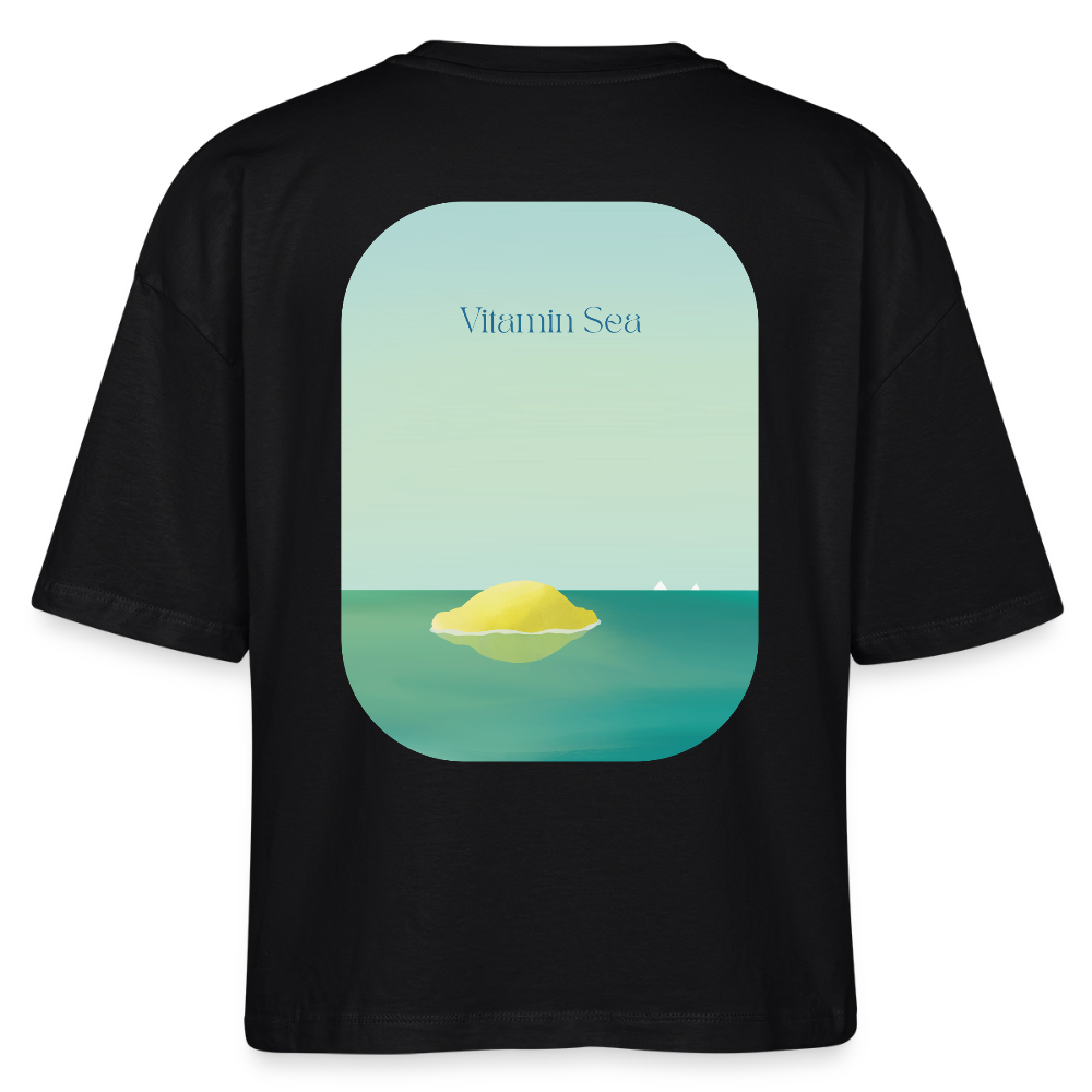 Lemon Vitamin Sea - Stanley/Stella Nova Women’s Boxy Organic T-Shirt - black