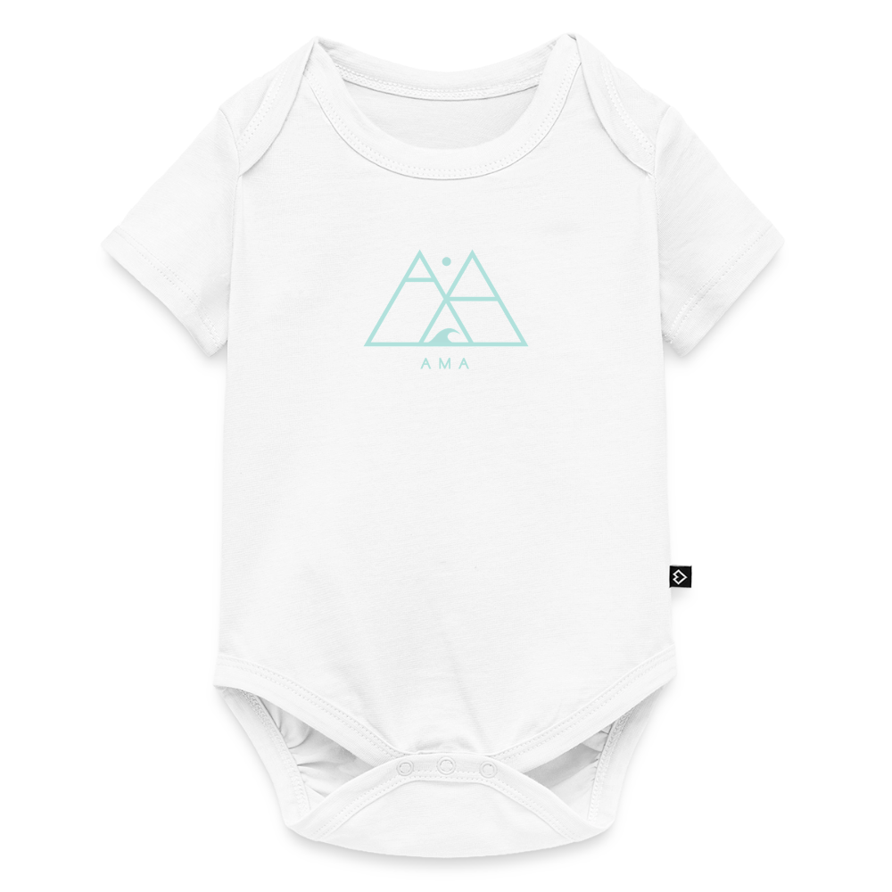 Origami Cancer Zodiac T-Shirt | Wholy Crab Backprint Tee | Astrology Gift for Bany | Maritime Aesthetic Clothing | Cute Cancer Sign Shirt Baby Bio-Kurzarm-Body - white