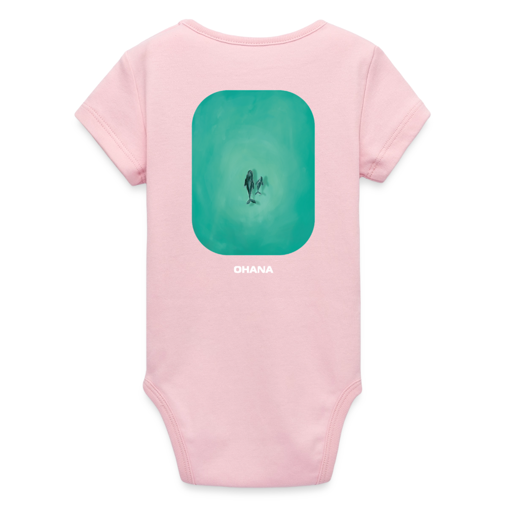 Mother Whale - Baby Organic Bodysuit - cotton pink