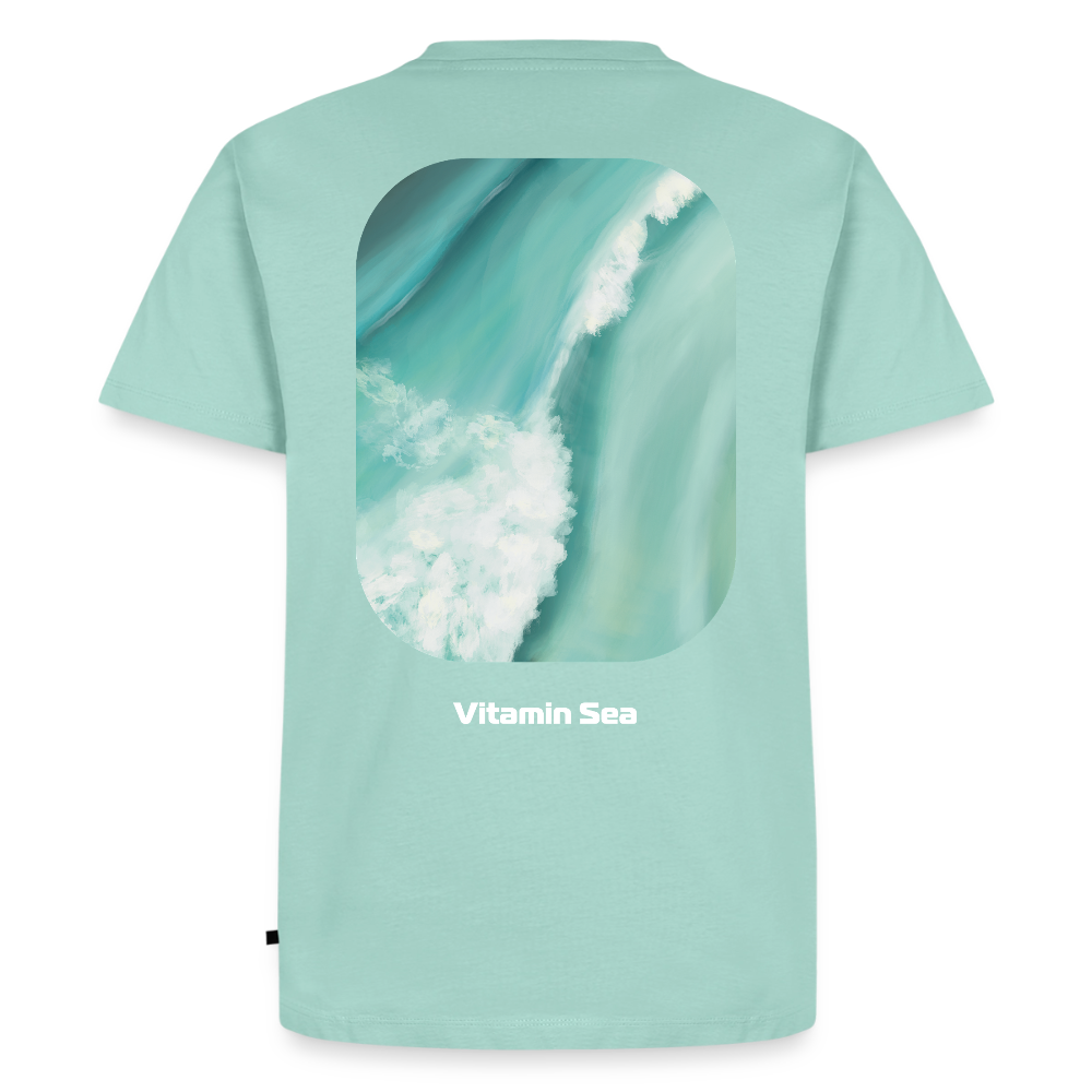 Esperance Australia Wave Print, Drone Ocean View, Turquoise Teal Surf Art, Coastal Shirt, Fine Art Beach Poster, Gift for Surfer - Männer Premium T-Shirt - mint 