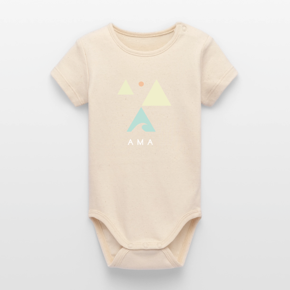 Organic Kurzarm-Babybody von Stanley/Stella - soft Ecru