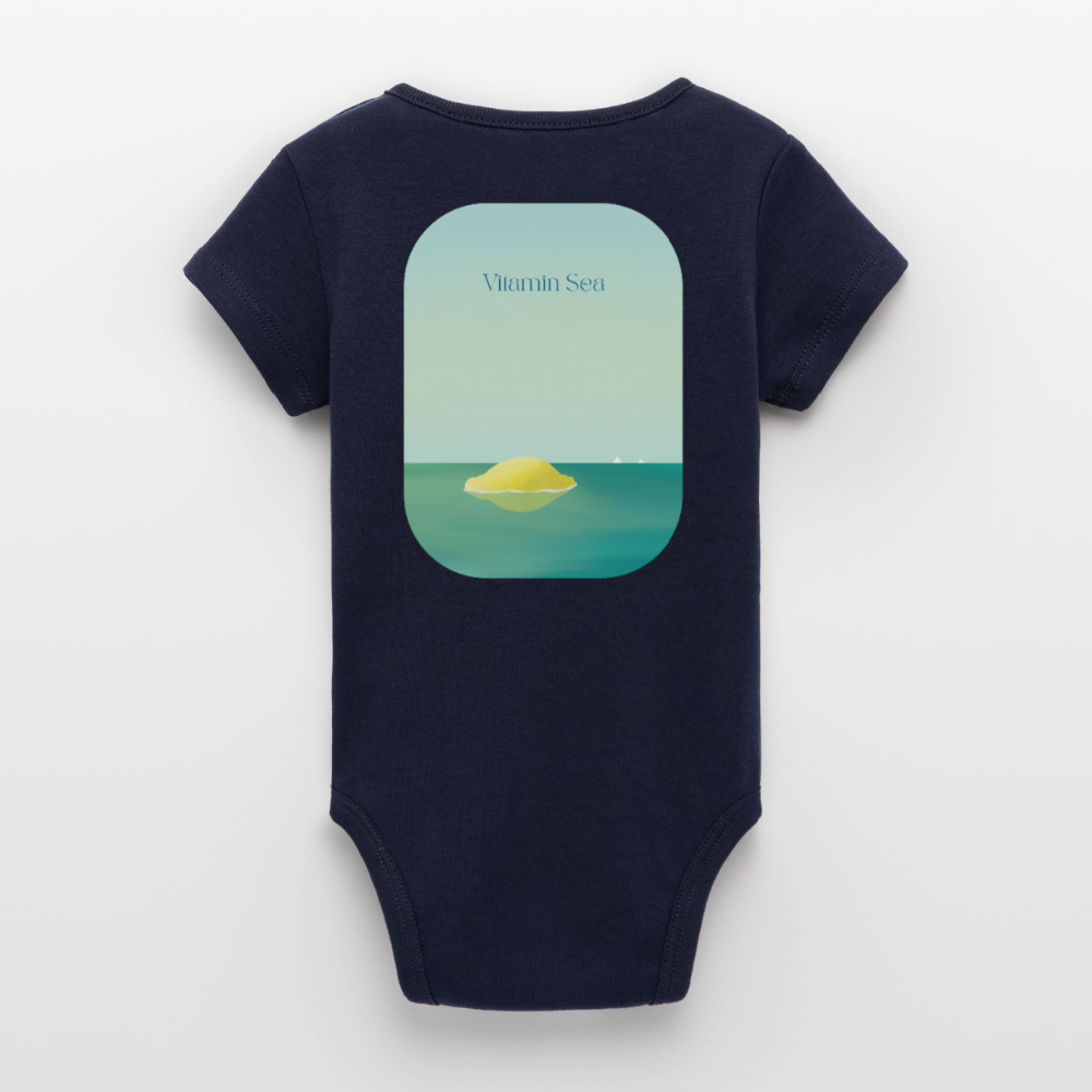 Organic Kurzarm-Babybody von Stanley/Stella - navy