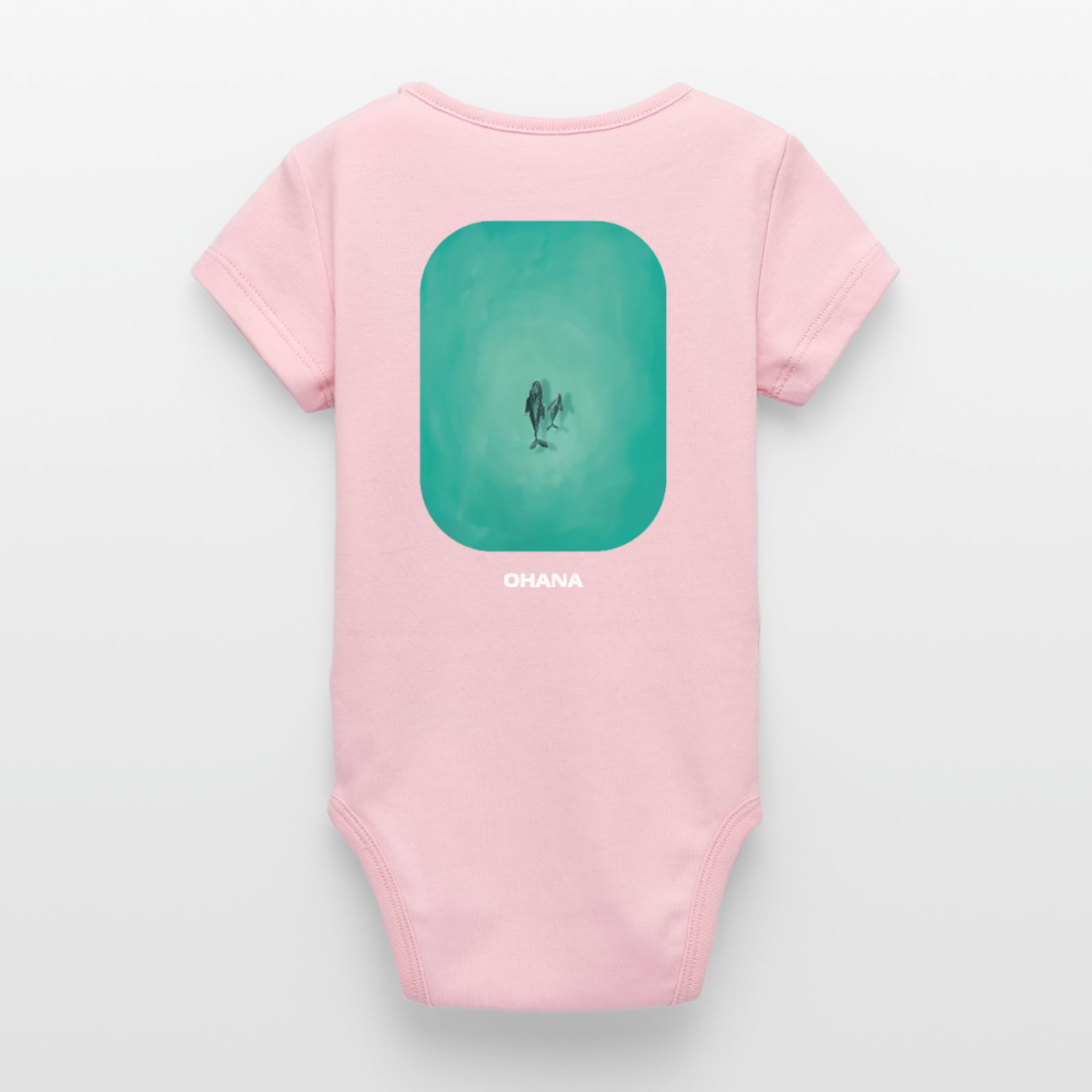 Mother Whale - Baby Organic Bodysuit - cotton pink