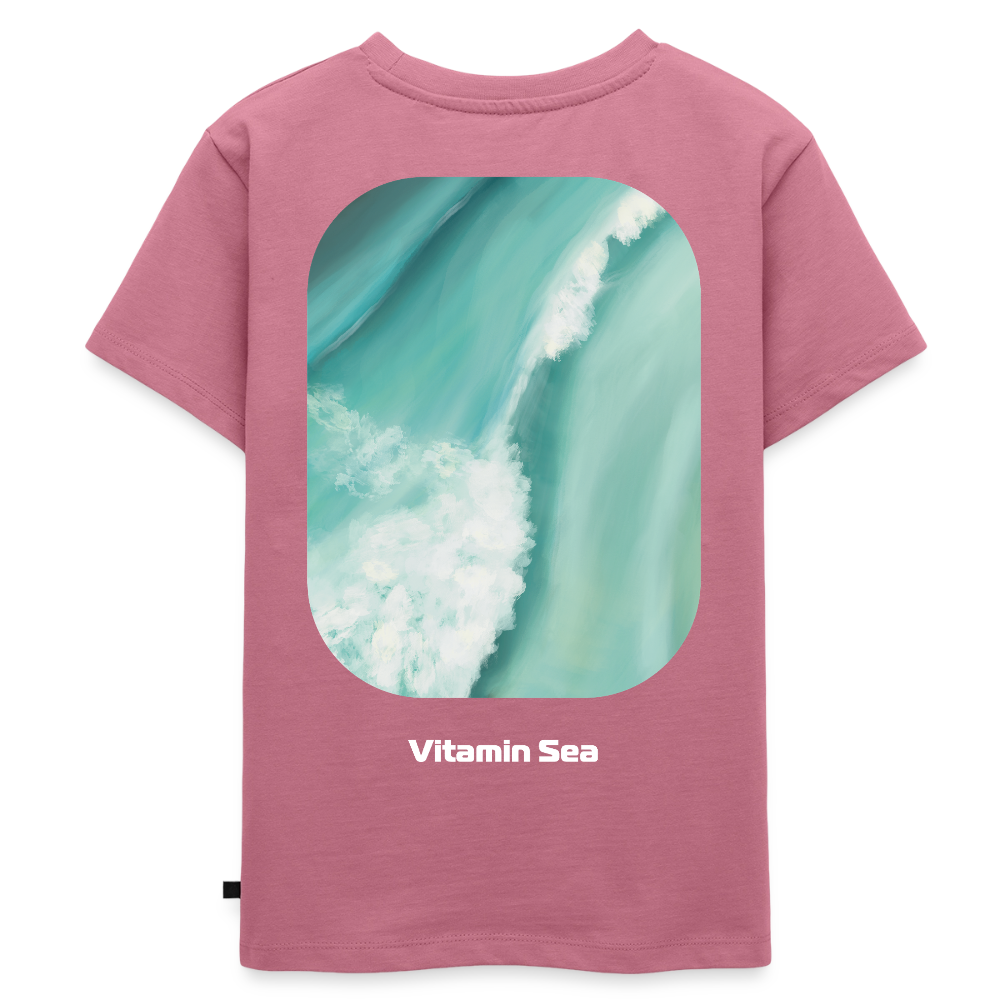 Esperance Australia Wave Print, Drone Ocean View, Turquoise Teal Surf Art, Coastal Apparel, Fine Art Beach Poster, Gift for Surfer - Kinder Premium T-Shirt - mauve