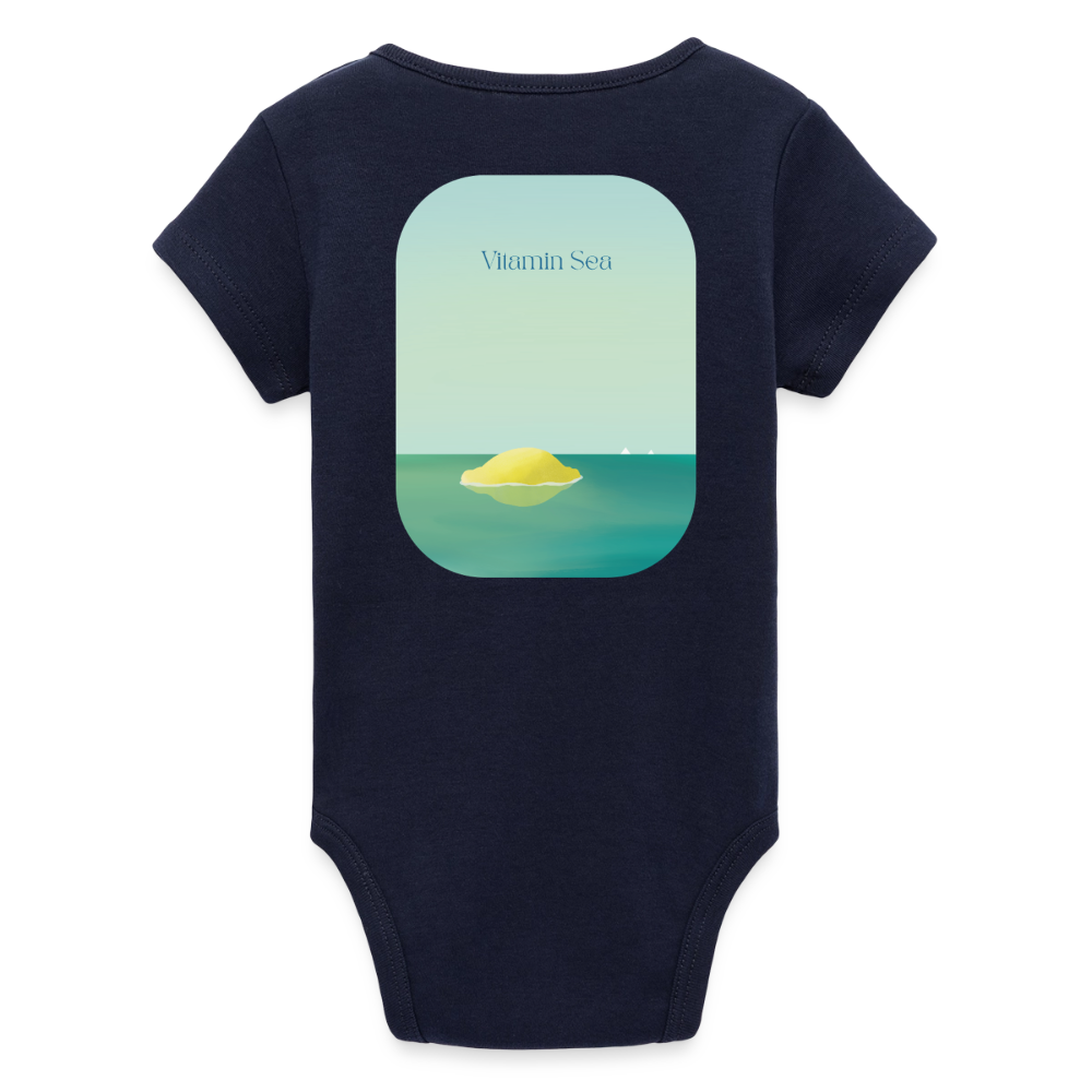 Organic Kurzarm-Babybody von Stanley/Stella - navy