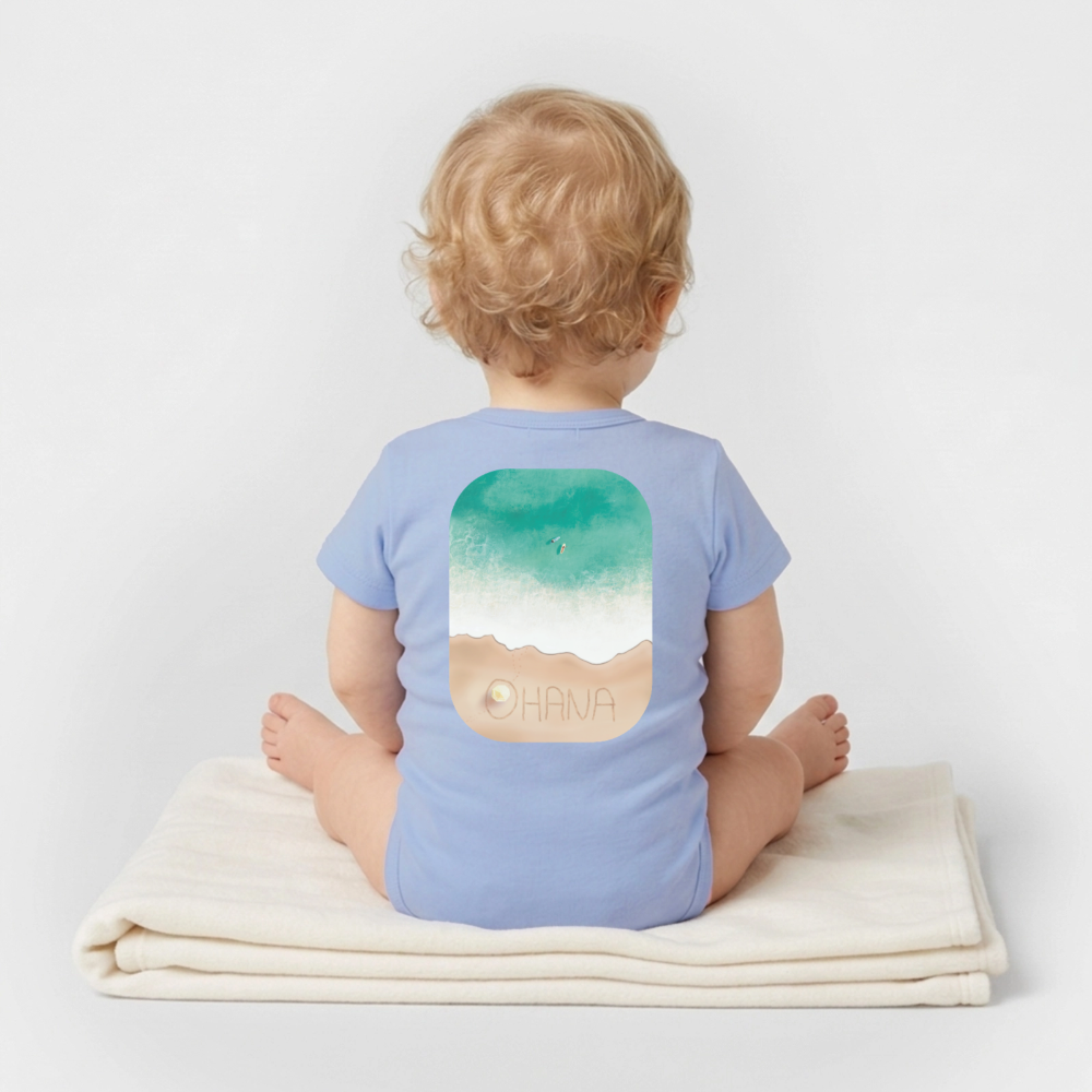 Organic Kurzarm-Babybody von Stanley/Stella - sky