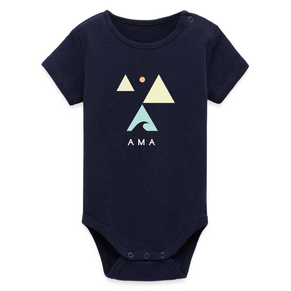 Organic Kurzarm-Babybody von Stanley/Stella - navy
