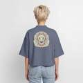 Origami Lion Zodiac T-Shirt | Lion Backprint Tee | Astrology Gift for Her | Maritime Aesthetic Clothing | Cute Cancer Sign Shirt, Boxy Frauen Recyceltes 1/2 Sleeved T-Shirt by Stanley/Stella - blue grey 