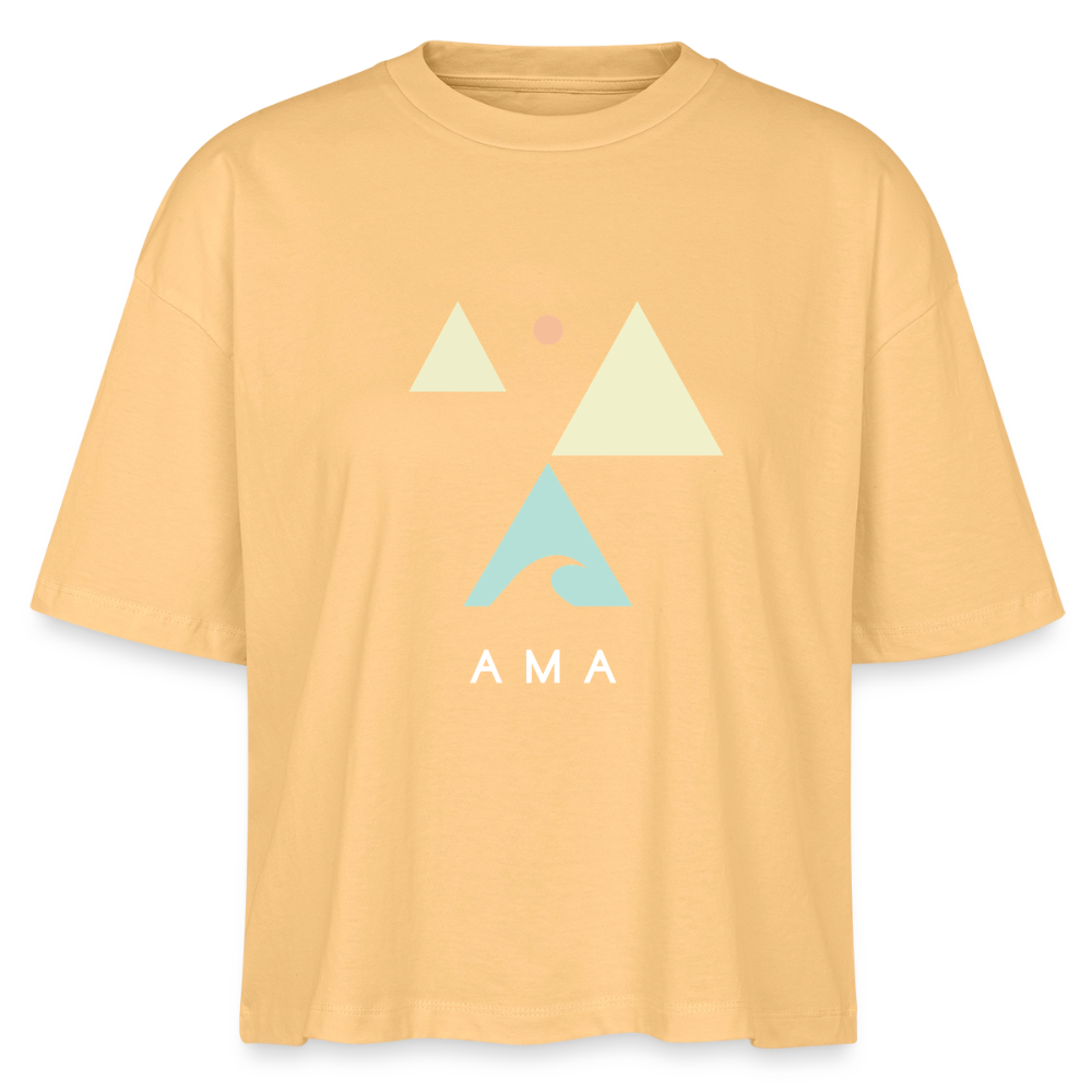 Origami Cancer Zodiac T-Shirt | Wholy Crab Backprint Tee | Astrology Gift for Her | Maritime Aesthetic Clothing | Cute Cancer Sign Shirt, Stanley/Stella Frauen Boxy Bio-T-Shirt Nova - nispero