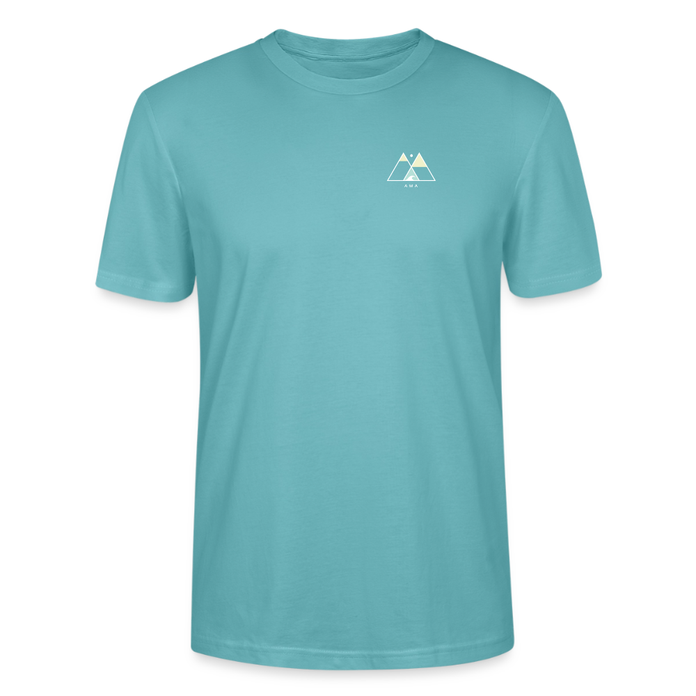 Esperance Australia Wave Print Dark Shirt, Drone Ocean View, Turquoise Teal Surf Art, Coastal Wall Decor, Fine Art Beach Shirt, Gift for Surfer  - Stanley/Stella Unisex T-Shirt CRAFTER - pastel turquoise
