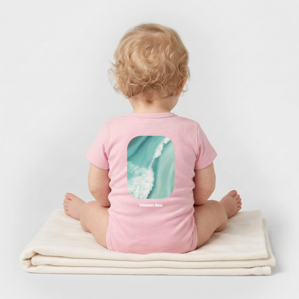 Organic Kurzarm-Babybody von Stanley/Stella - cotton pink