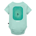Mother Whale and Baby Art Shirt, Deep Blue Ocean shirt, Coastal Nursery Apparel, Marine Life Illustration, Gift for Ocean Lovers, Baby Bio-Kurzarm-Body - mint 