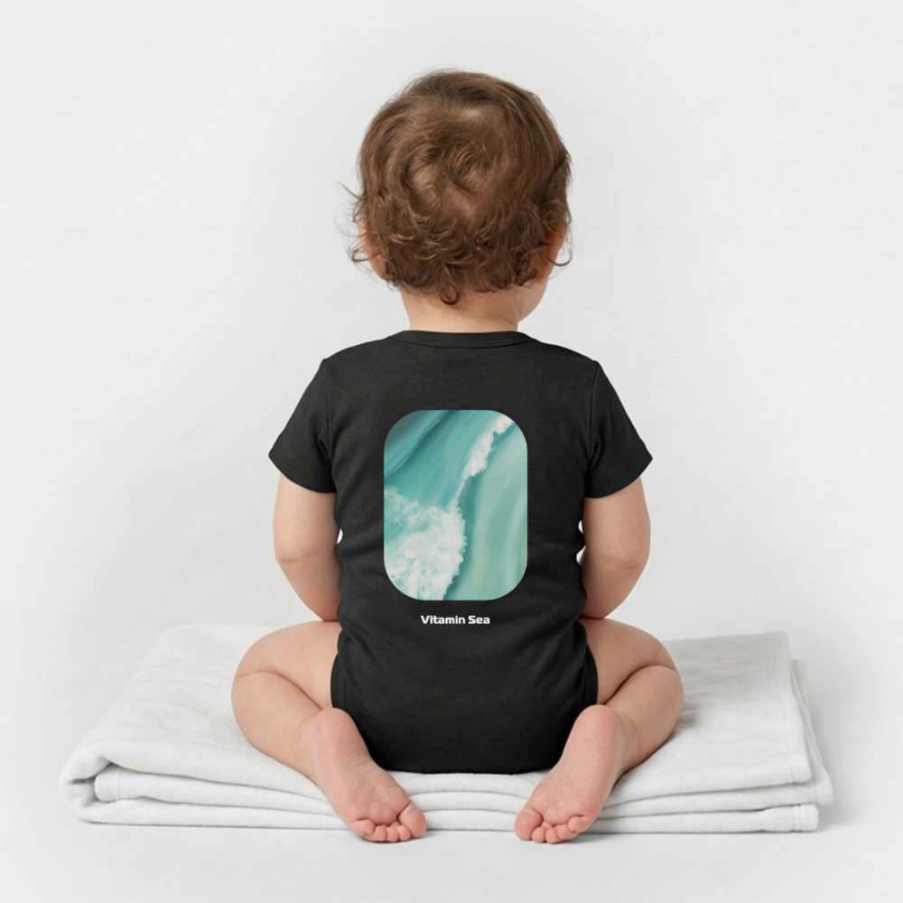 Organic Kurzarm-Babybody von Stanley/Stella - black