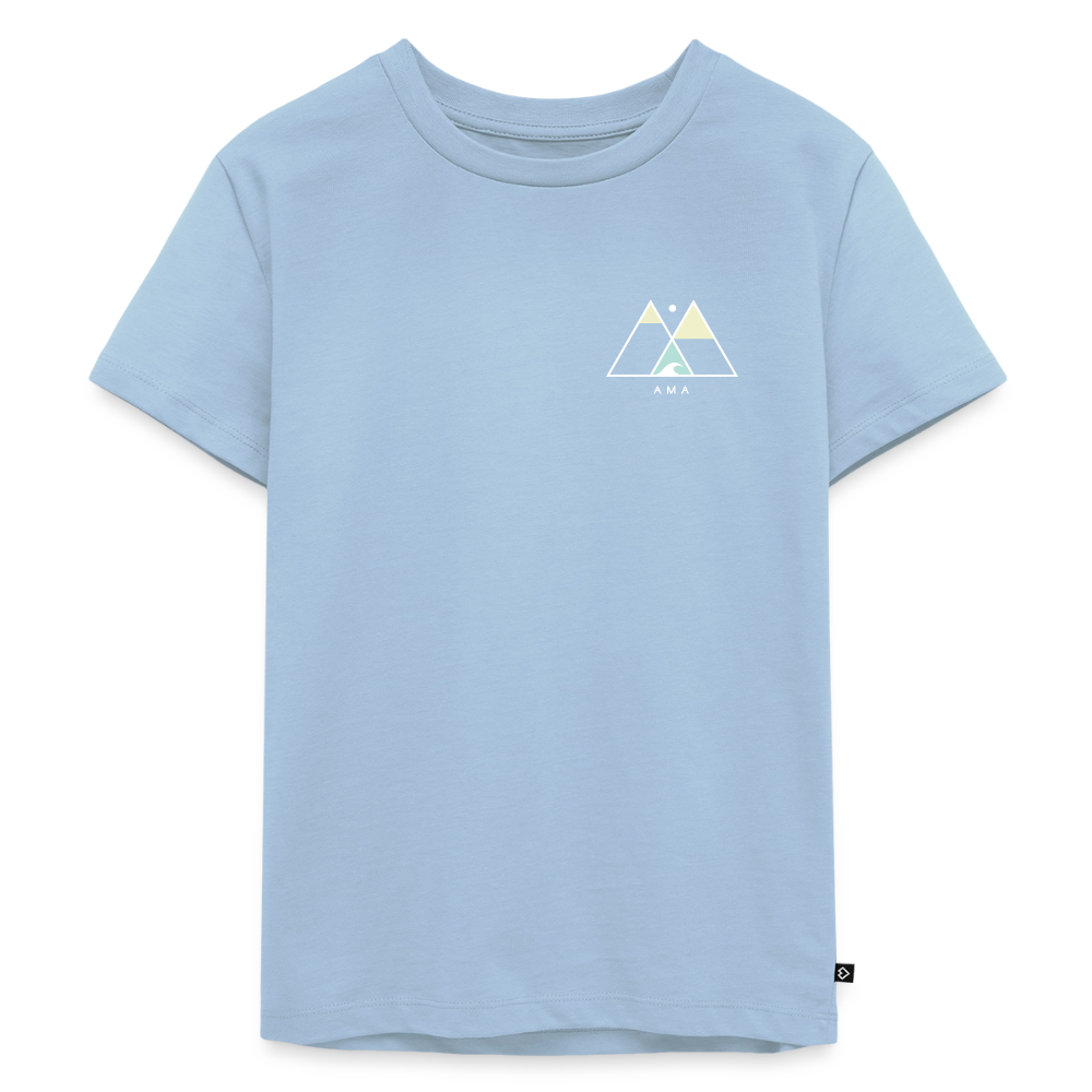 Esperance Australia Wave Print, Drone Ocean View, Turquoise Teal Surf Art, Coastal Apparel, Fine Art Beach Poster, Gift for Surfer - Kinder Premium T-Shirt - light blue