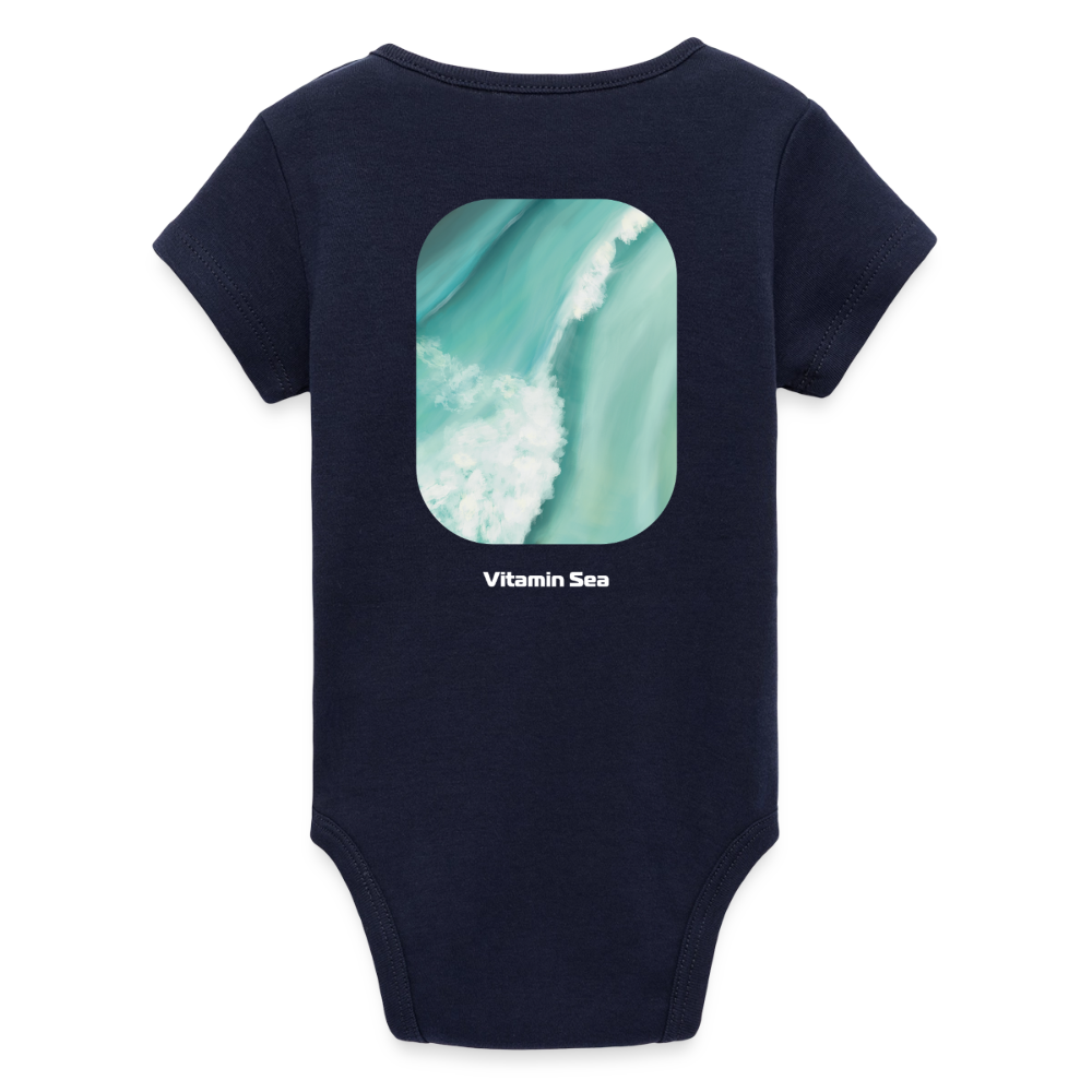 Organic Kurzarm-Babybody von Stanley/Stella - navy