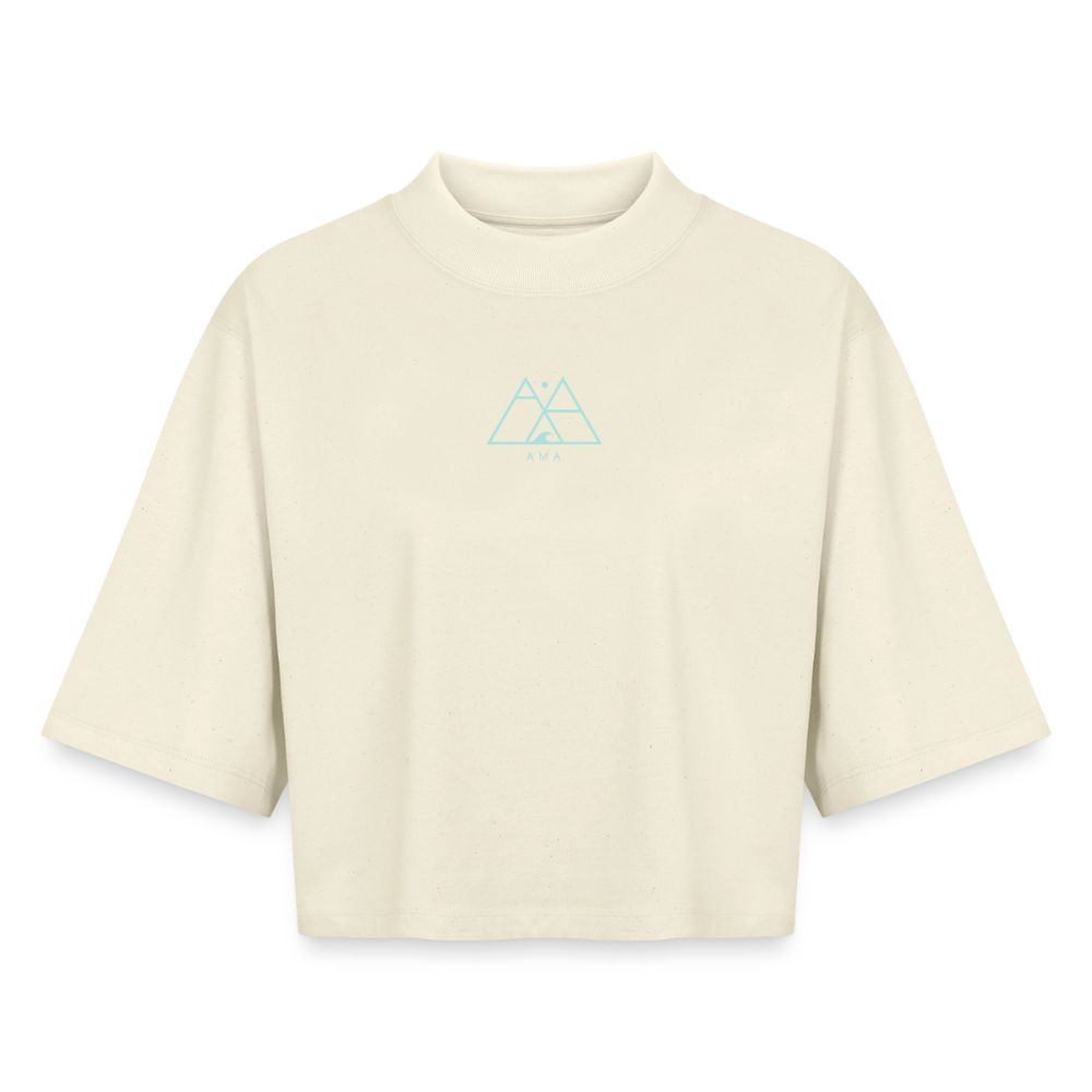 Origami Cancer Zodiac T-Shirt | Wholy Crab Backprint Tee | Astrology Gift for Her | Maritime Aesthetic Clothing | Cute Cancer Sign Shirt, Boxy Frauen Recyceltes 1/2 Sleeved T-Shirt by Stanley/Stella - soft Ecru