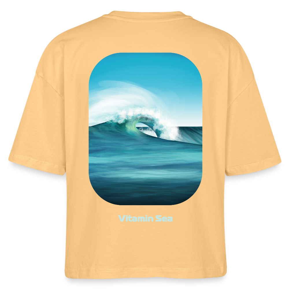 Oceans Eye Wave Fine Art Print | Surfing Apparel | Diesel Blue Ocean Barrel shirt | Coastal Wearable Art | Gift for Ocean Lovers & Surfers, Stanley/Stella Frauen Boxy Bio-T-Shirt Nova - nispero