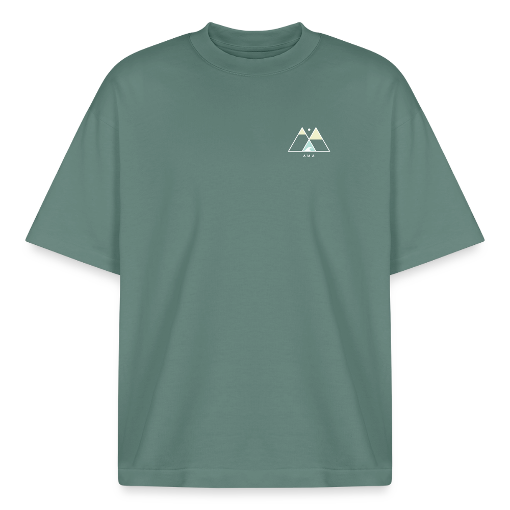 Esperance Australia Wave dark Shirt, Drone Ocean View, Turquoise Teal Surf Art, Coastal Wall Decor, Fine Art Beach Shirt, Gift for Surfer - Boxy Heavyweight Unisex Organic T-Shirt von Stanley/Stella - green bay