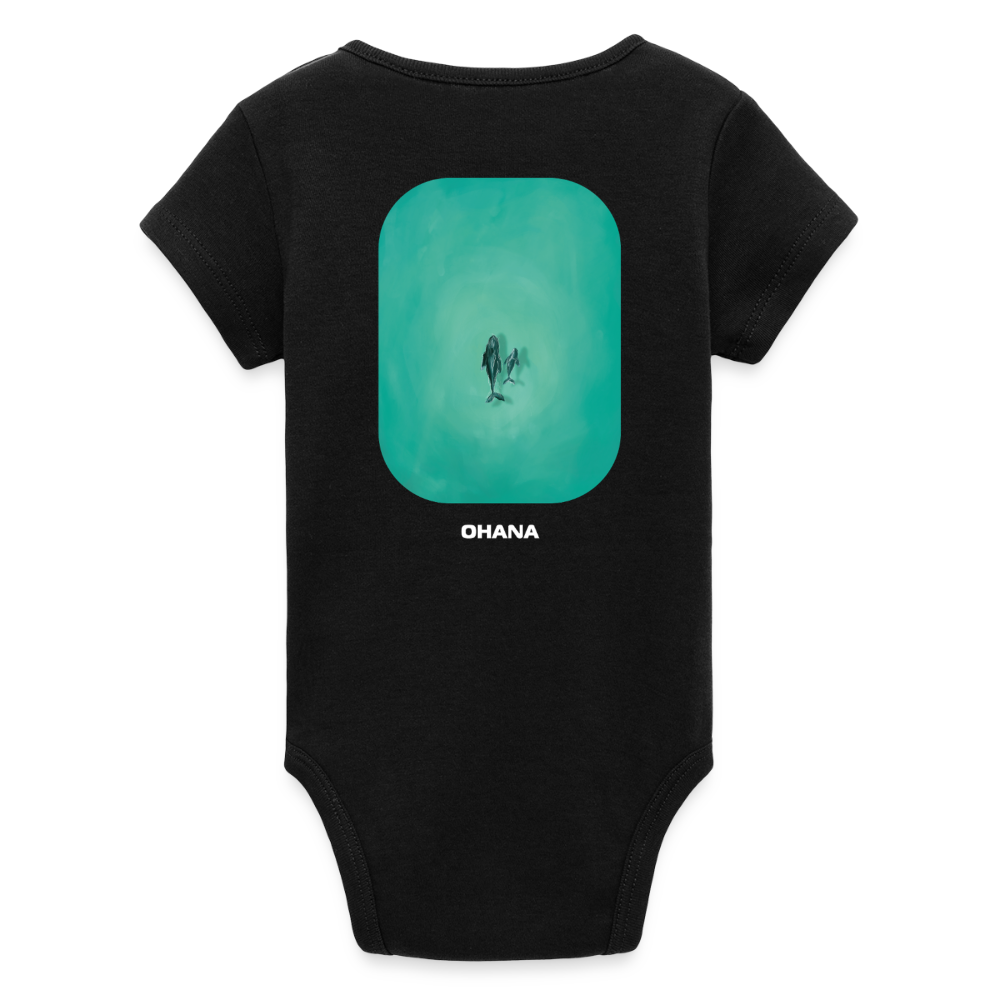 Mother Whale - Baby Organic Bodysuit - black