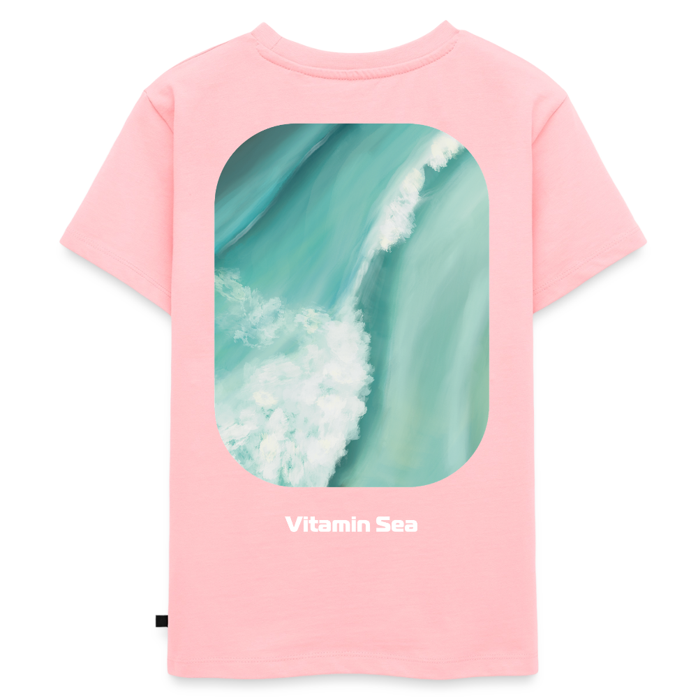 Esperance Australia Wave Print, Drone Ocean View, Turquoise Teal Surf Art, Coastal Apparel, Fine Art Beach Poster, Gift for Surfer - Kinder Premium T-Shirt - rose