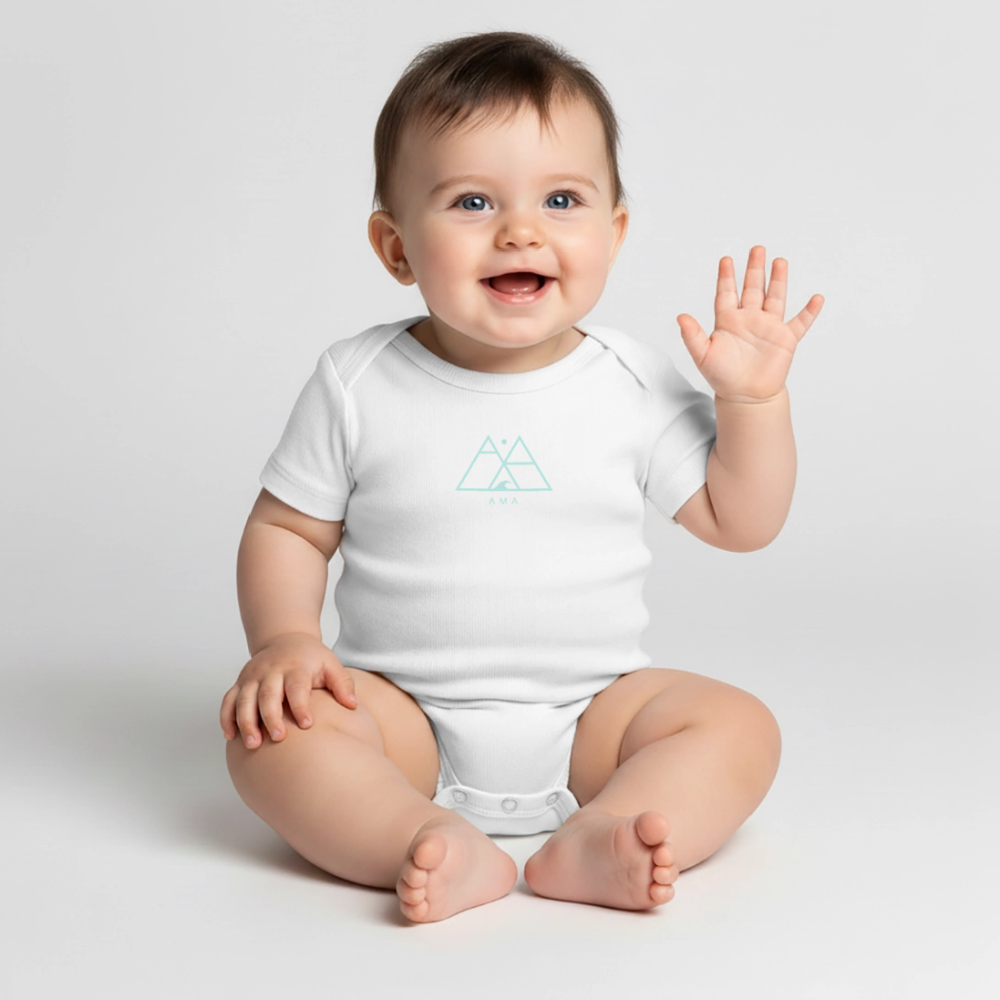 Origami Cancer Zodiac T-Shirt | Wholy Crab Backprint Tee | Astrology Gift for Bany | Maritime Aesthetic Clothing | Cute Cancer Sign Shirt Baby Bio-Kurzarm-Body - white
