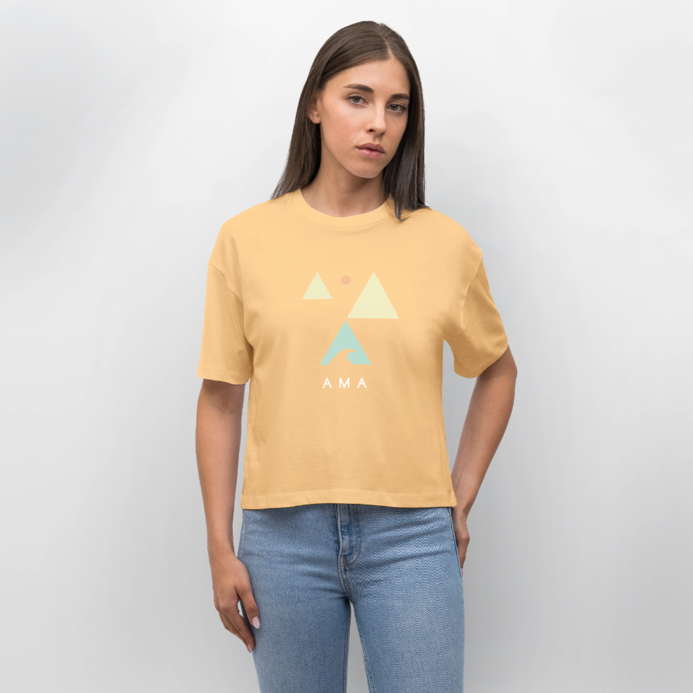 Origami Cancer Zodiac T-Shirt | Wholy Crab Backprint Tee | Astrology Gift for Her | Maritime Aesthetic Clothing | Cute Cancer Sign Shirt, Stanley/Stella Frauen Boxy Bio-T-Shirt Nova - nispero