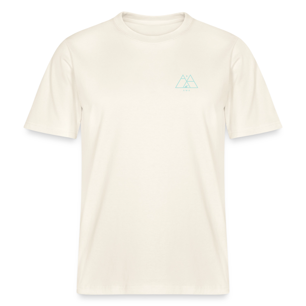 Vitamin Sea Esperance Australia Wave Print, RELAXED FIT Unisex Organic T-Shirt - natural white