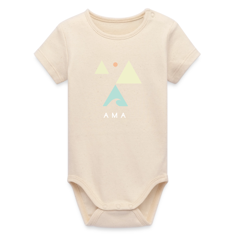 Organic Kurzarm-Babybody von Stanley/Stella - soft Ecru