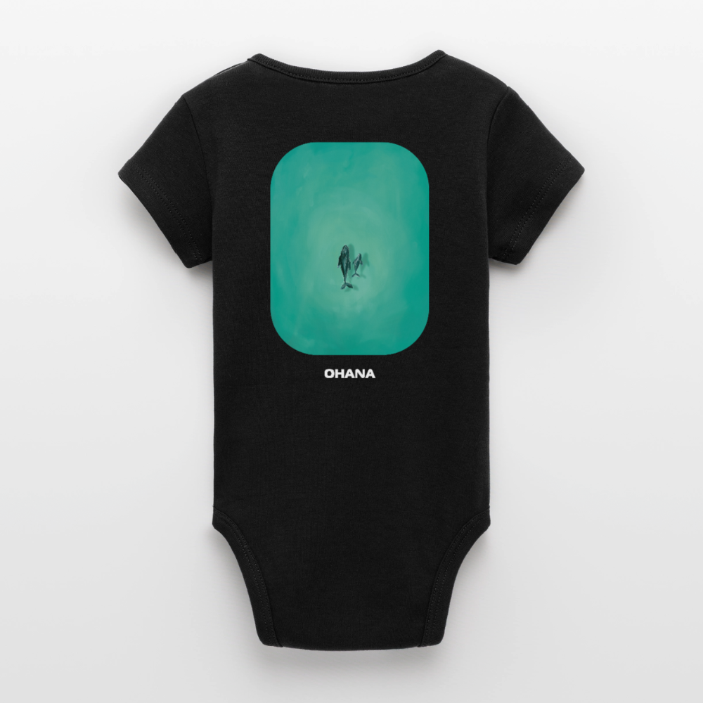 Mother Whale - Baby Organic Bodysuit - black