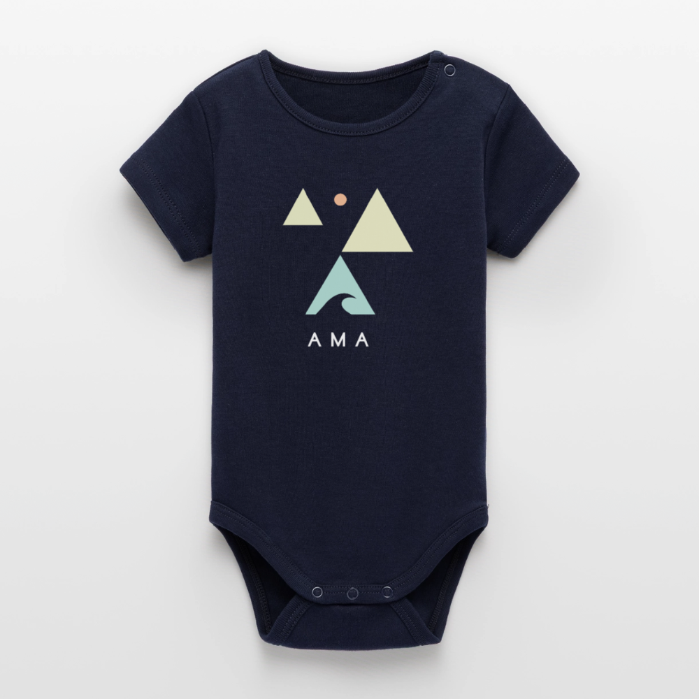 Organic Kurzarm-Babybody von Stanley/Stella - navy