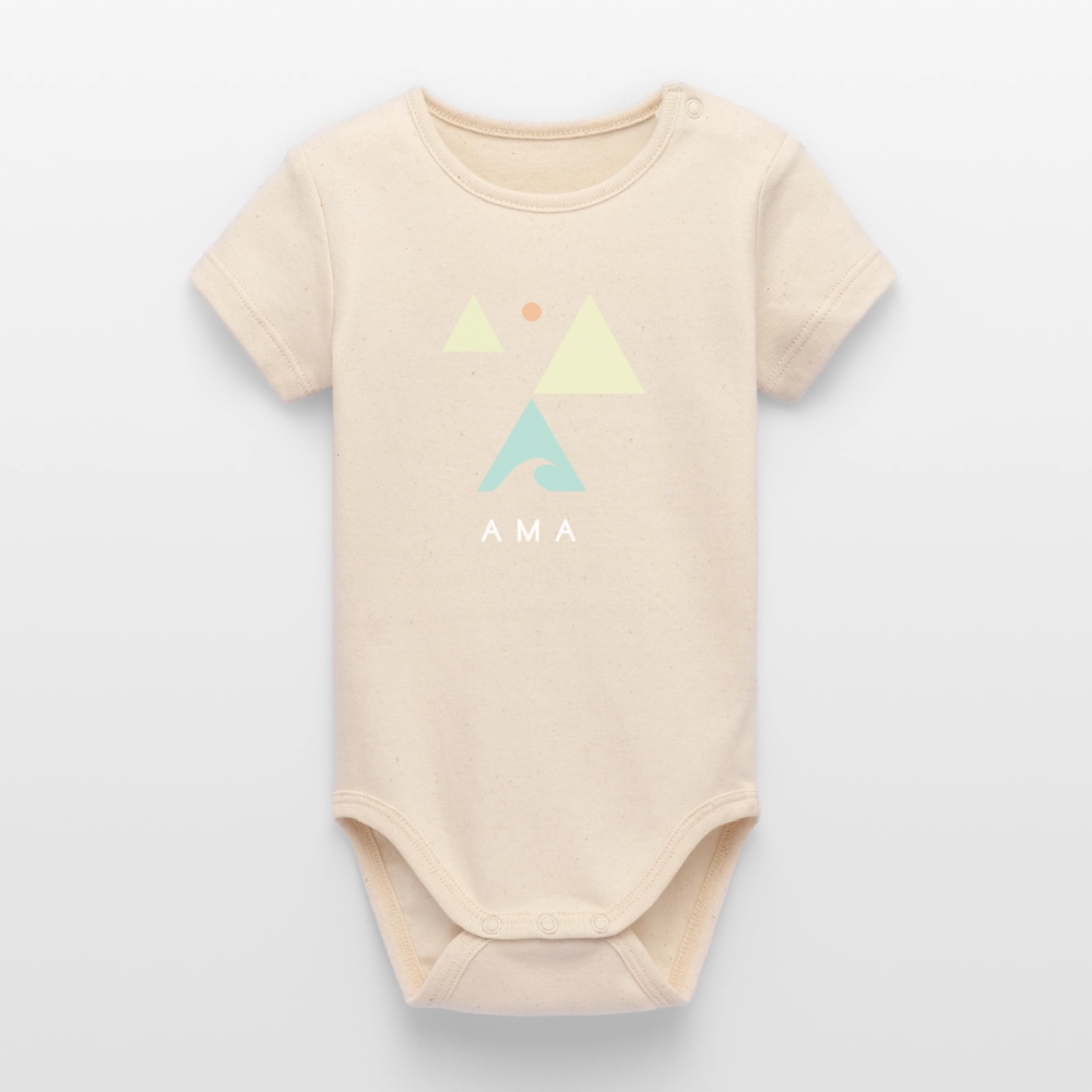Organic Kurzarm-Babybody von Stanley/Stella - soft Ecru