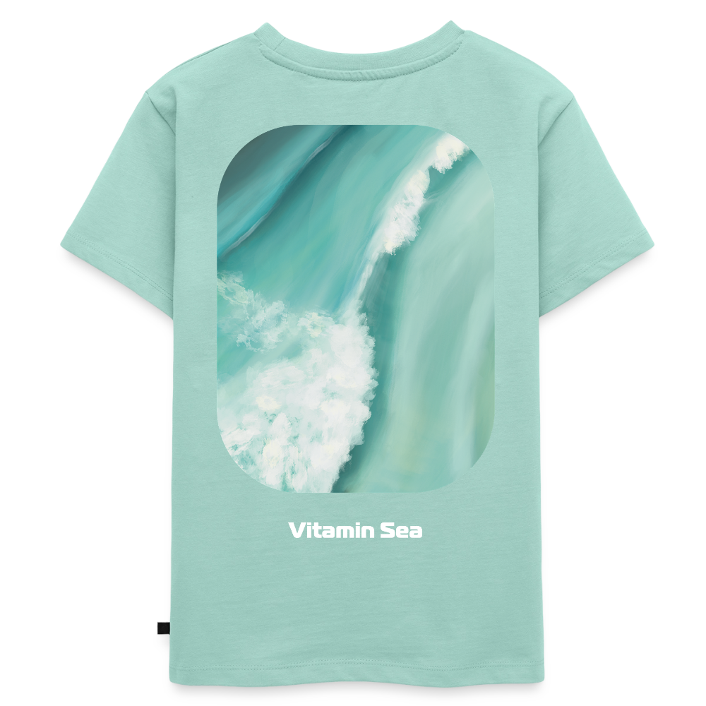Esperance Australia Wave Print, Drone Ocean View, Turquoise Teal Surf Art, Coastal Apparel, Fine Art Beach Poster, Gift for Surfer - Kinder Premium T-Shirt - mint 