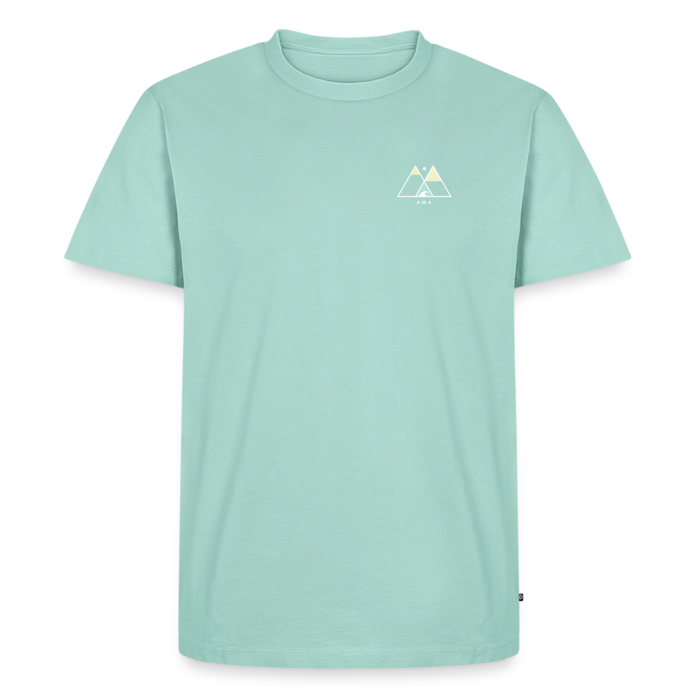 Esperance Australia Wave Print, Drone Ocean View, Turquoise Teal Surf Art, Coastal Shirt, Fine Art Beach Poster, Gift for Surfer - Männer Premium T-Shirt - mint 