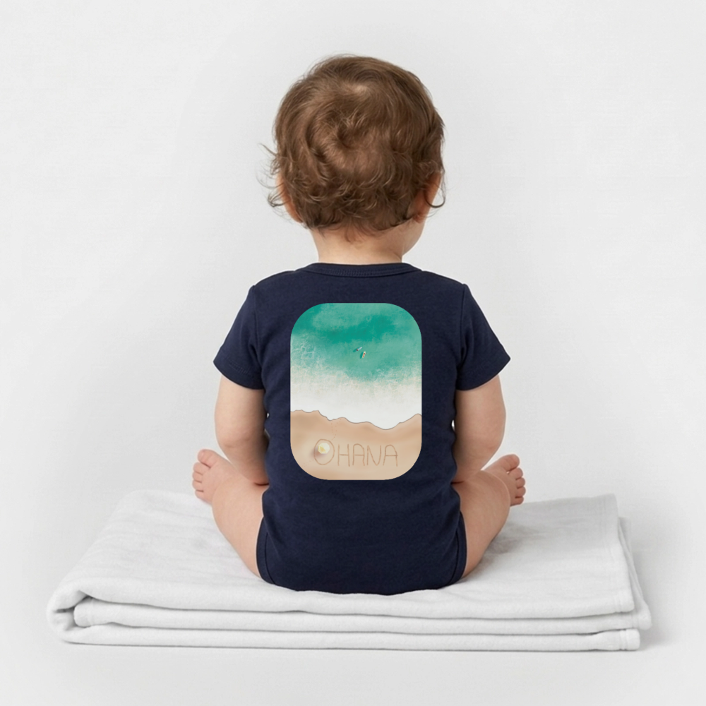 Organic Kurzarm-Babybody von Stanley/Stella - navy