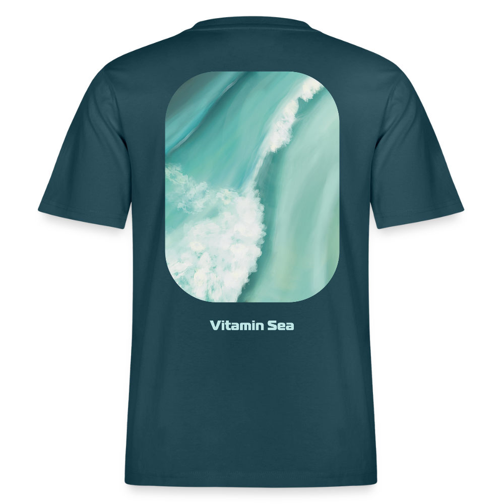 Esperance Australia Wave Print, Drone Ocean View, Turquoise Teal Surf Art, Coastal Wall Decor, Fine Art Beach Shirt, Gift for Surfer - RELAXED FIT Unisex Organic T-Shirt - stargazer