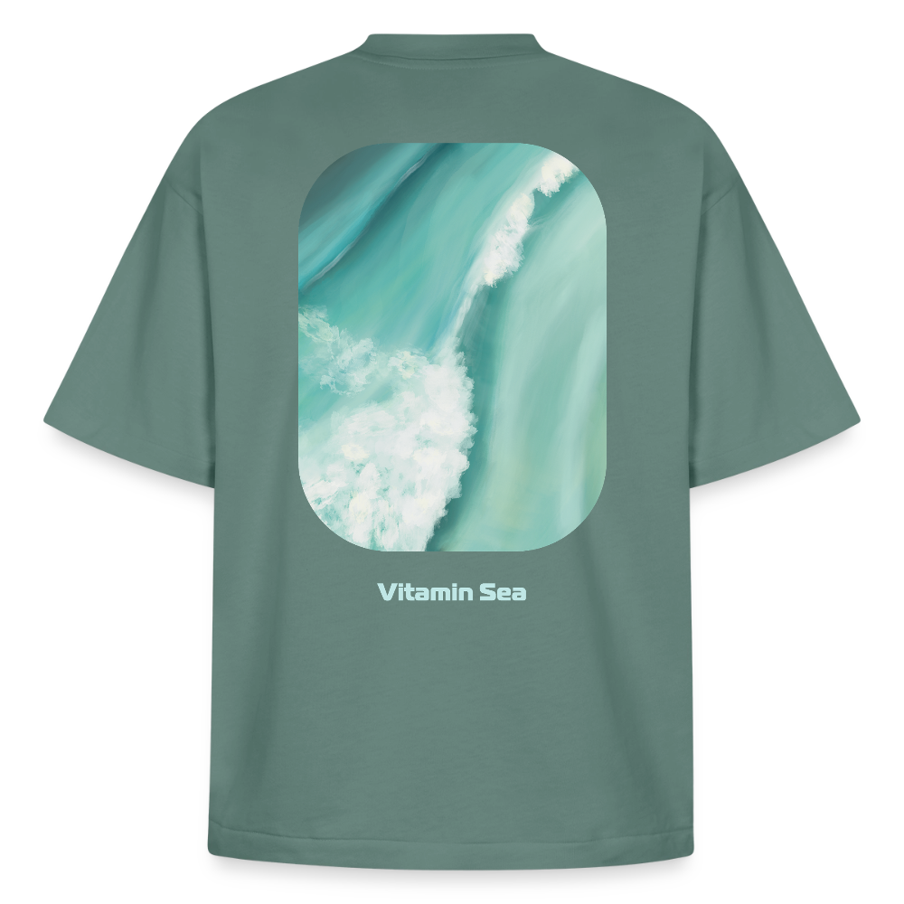 Esperance Australia Wave dark Shirt, Drone Ocean View, Turquoise Teal Surf Art, Coastal Wall Decor, Fine Art Beach Shirt, Gift for Surfer - Boxy Heavyweight Unisex Organic T-Shirt von Stanley/Stella - green bay