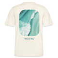 Vitamin Sea Esperance Australia Wave Print, RELAXED FIT Unisex Organic T-Shirt - natural white