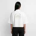 Origami Cancer Zodiac T-Shirt | Wholy Crab Backprint Tee | Astrology Gift for Her | Maritime Aesthetic Clothing | Cute Cancer Sign Shirt, Boxy Frauen Recyceltes 1/2 Sleeved T-Shirt by Stanley/Stella - white