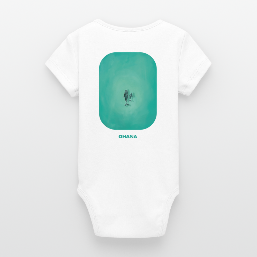 Mother Whale - Baby Organic Bodysuit - white