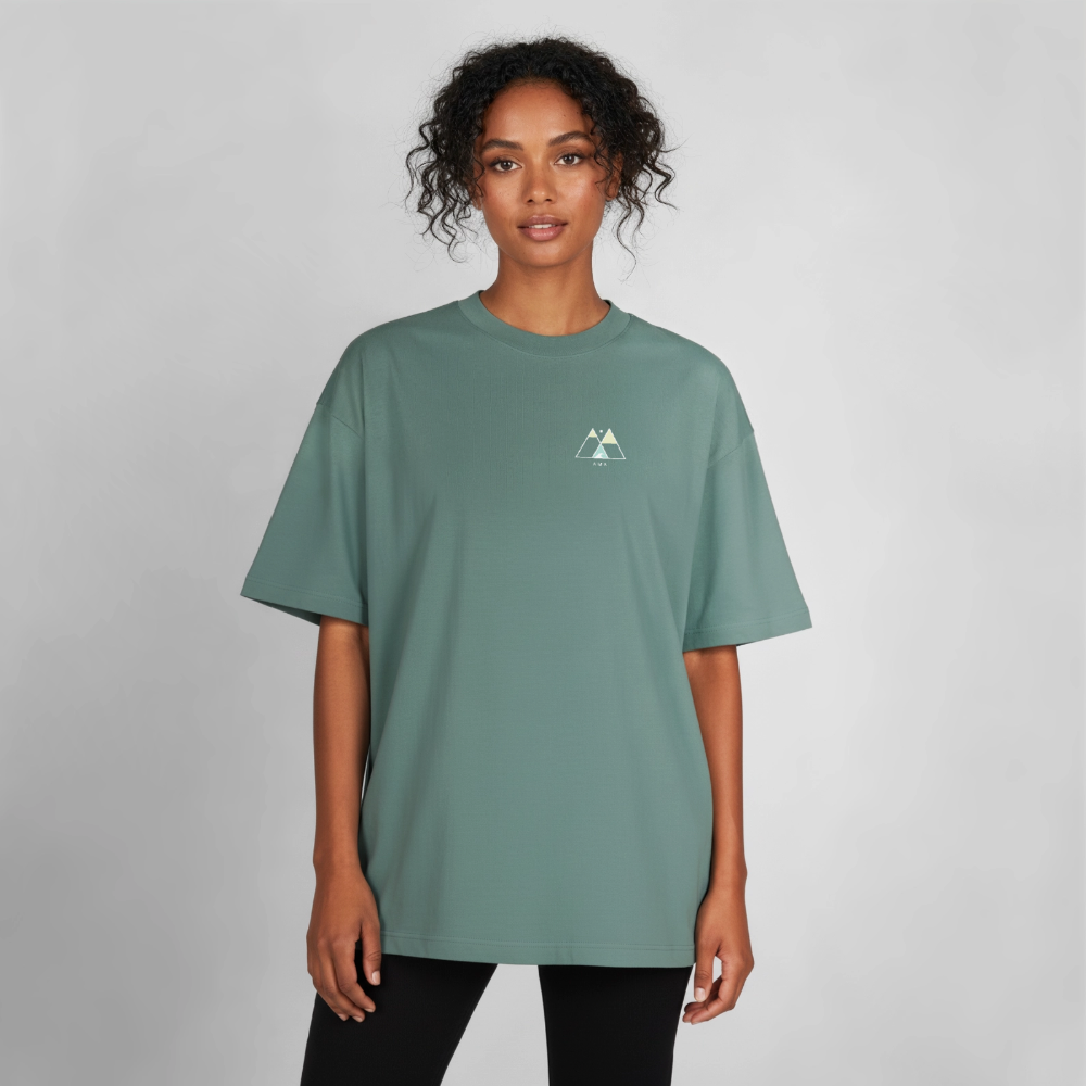 Esperance Australia Wave dark Shirt, Drone Ocean View, Turquoise Teal Surf Art, Coastal Wall Decor, Fine Art Beach Shirt, Gift for Surfer - Boxy Heavyweight Unisex Organic T-Shirt von Stanley/Stella - green bay